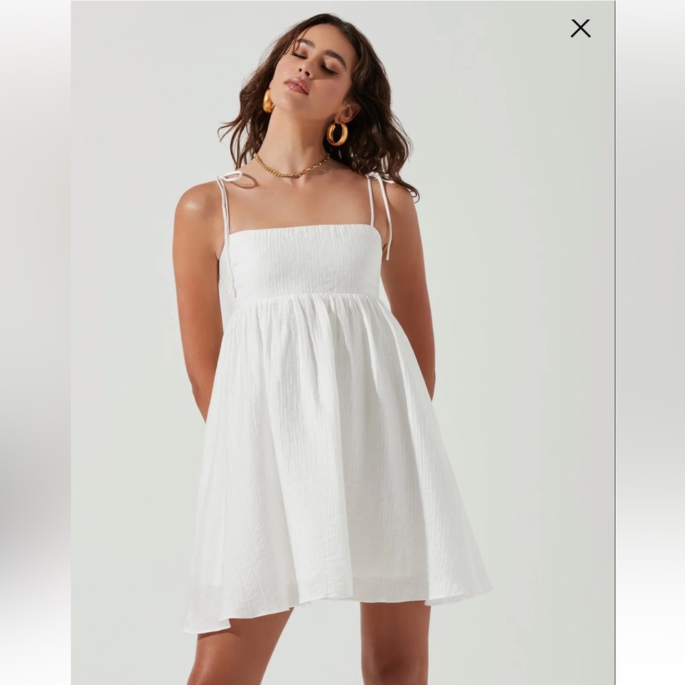 ASTR THE LABEL white mini bridal bow dress women’s small